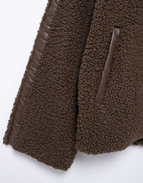 Load image into Gallery viewer, Zip Up Turtleneck Long Sleeve Plush Jacket
