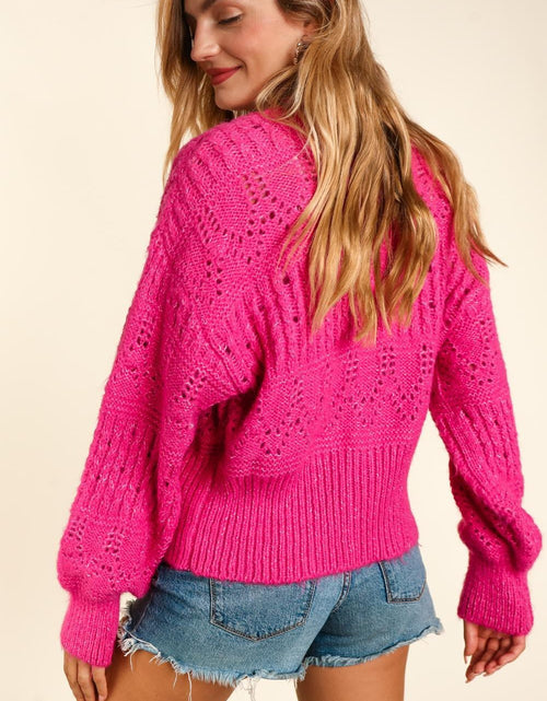 Load image into Gallery viewer, Haptics Full Size Button Down Crop Long Sleeve Cardigan
