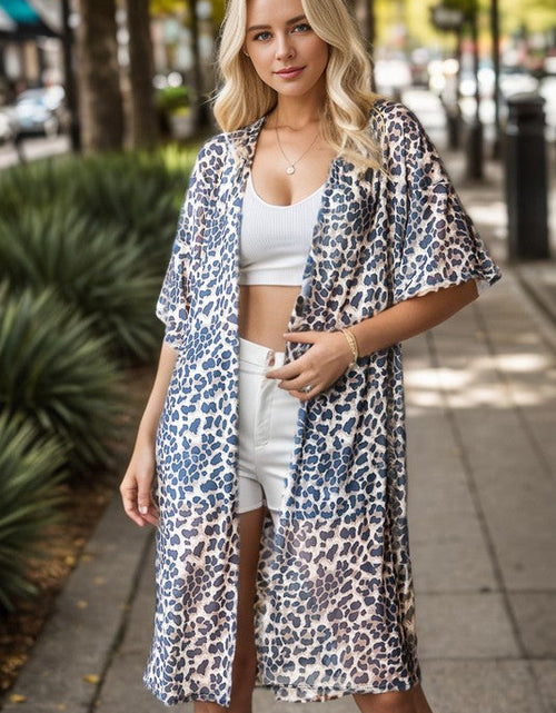 Load image into Gallery viewer, Heimish Full Size Leopard Open Front Cardigan Plus Size
