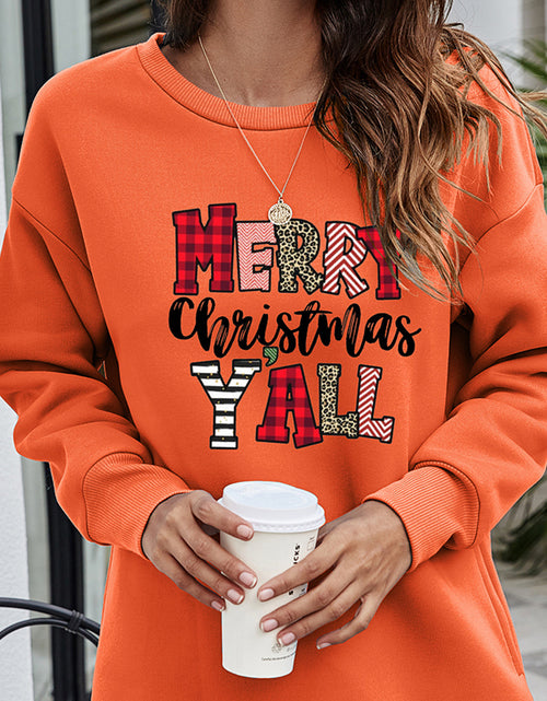 Load image into Gallery viewer, MERRY CHRISTMAS Y'ALL Graphic Sweatshirt
