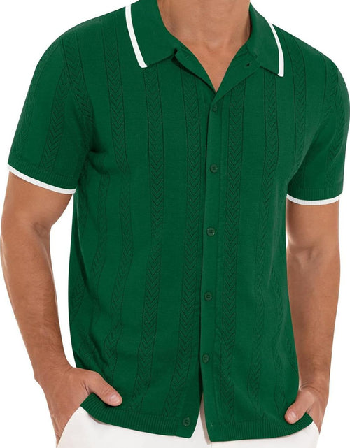 Load image into Gallery viewer, Men's Full Size Button Down Short Sleeve Shirt Plus Size

