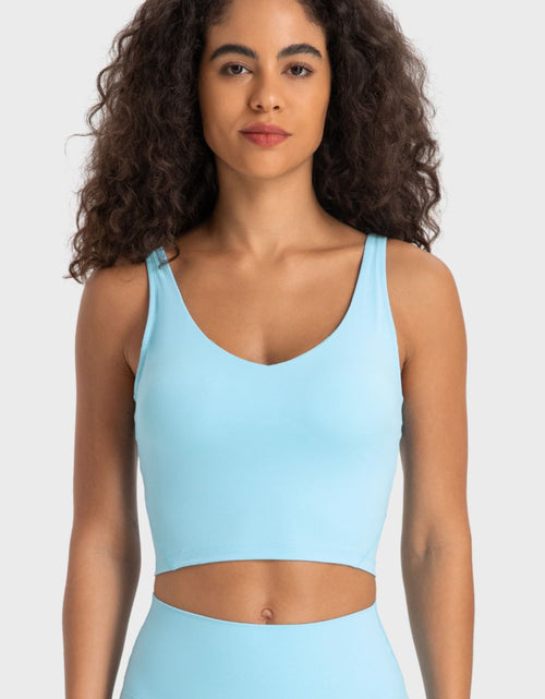 Load image into Gallery viewer, Millennia Deep V-Neck Crop Sports Bra
