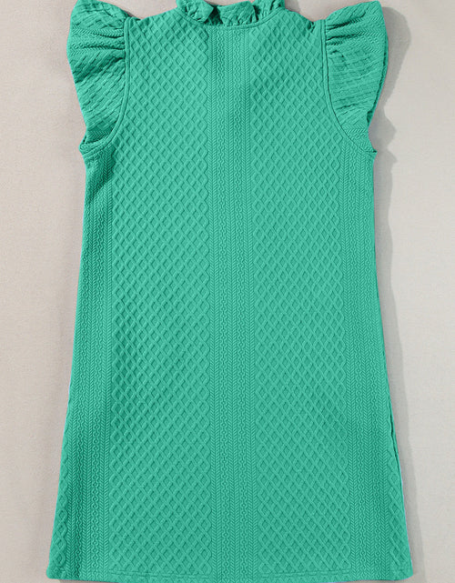 Load image into Gallery viewer, Ruffled V-Neck Cap Sleeve Mini Dress
