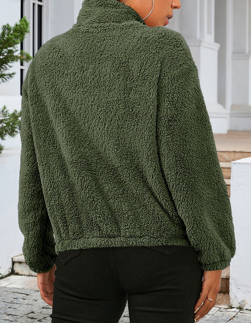 Load image into Gallery viewer, Zip Up Turtleneck Long Sleeve Jacket
