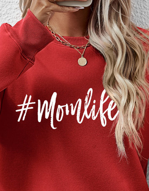 Load image into Gallery viewer, Letter Graphic Round Neck Sweatshirt
