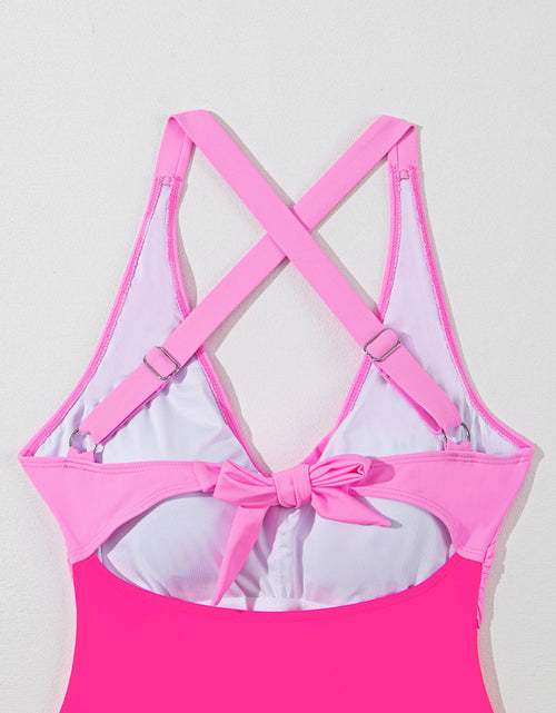 Load image into Gallery viewer, Crisscross V-Neck One-Piece Swimwear

