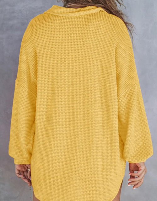 Load image into Gallery viewer, Half Button Long Sleeve Sweatshirt
