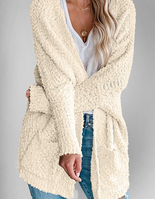 Load image into Gallery viewer, Double Take Pocketed Open Front Long Sleeve Cardigan
