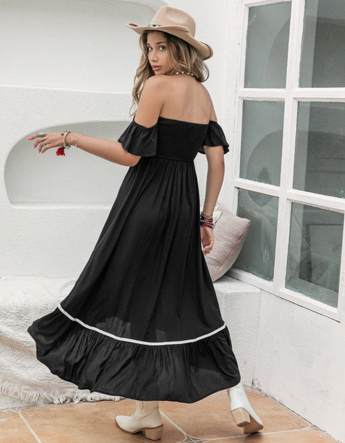 Load image into Gallery viewer, High-Low Off-Shoulder Dress
