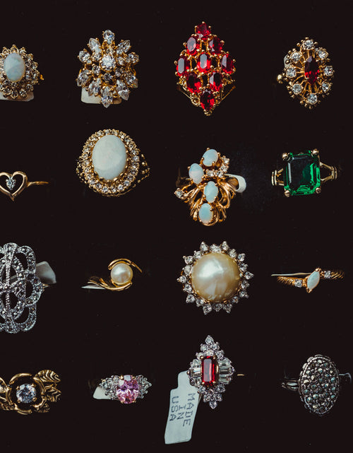 Load image into Gallery viewer, FIVE FOR ONE -Mix of 5 Vintage/Antique Rings for Women We Select Per Your Specifications Made in America - Bulk Pack by PVD Vintage Jewelry
