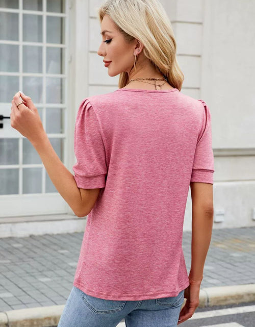Load image into Gallery viewer, Round Neck Short Sleeve T-Shirt
