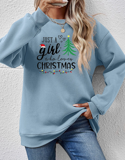Load image into Gallery viewer, Letter Graphic Round Neck Sweatshirt
