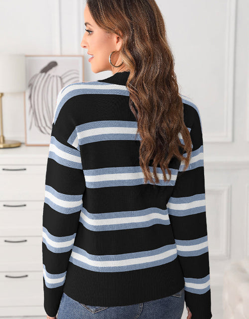 Load image into Gallery viewer, Striped Button Down Long Sleeve Cardigan
