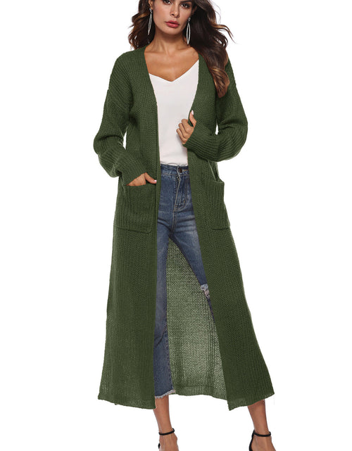Load image into Gallery viewer, Long Sleeve Open Front Buttoned Cardigan
