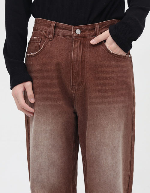 Load image into Gallery viewer, Wide Straight Jeans with Pockets
