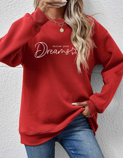 Load image into Gallery viewer, FOLLOW YOUR DREAMS Graphic Sweatshirt
