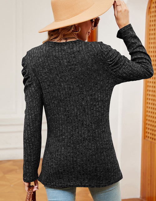 Load image into Gallery viewer, Round Neck Puff Sleeve T-Shirt
