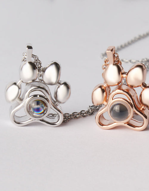 Load image into Gallery viewer, Custom Pet Photo Paw Necklace by PetWithMe
