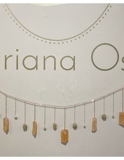 Load image into Gallery viewer, Desert Rose Peach Selenite Healing Crystal Garland by Ariana Ost
