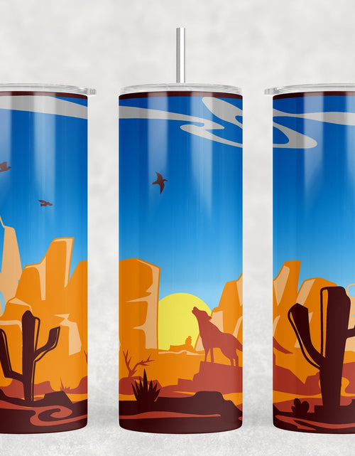 Load image into Gallery viewer, Desert|Skinny Tumbler|Optional Bluetooth Speaker| Speaker Color Varies by Rowdy Ridge Co
