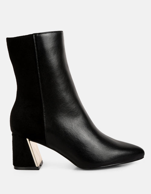 Load image into Gallery viewer, desire suede back panel high ankle boots by London Rag
