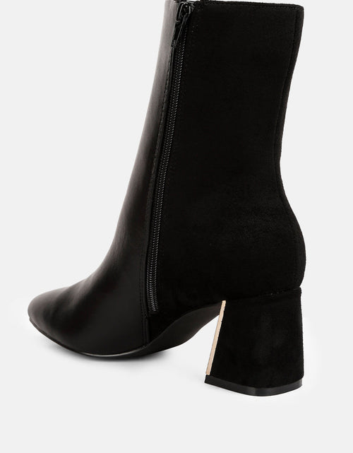 Load image into Gallery viewer, desire suede back panel high ankle boots by London Rag
