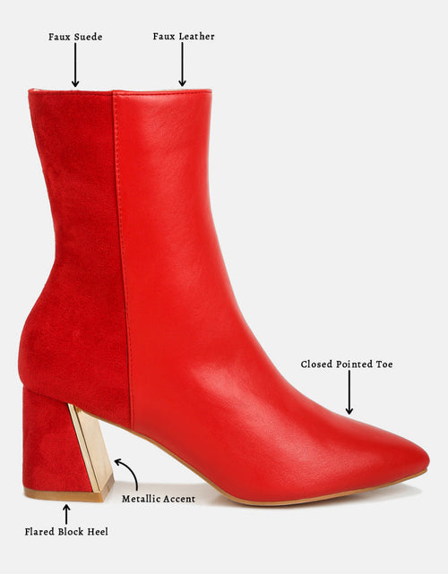 Load image into Gallery viewer, desire suede back panel high ankle boots by London Rag
