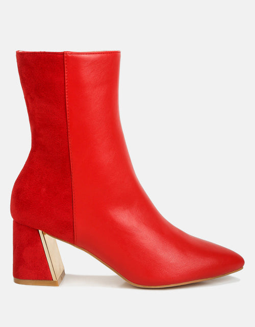 Load image into Gallery viewer, desire suede back panel high ankle boots by London Rag

