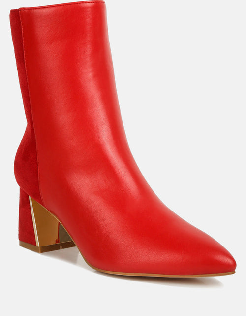 Load image into Gallery viewer, desire suede back panel high ankle boots by London Rag
