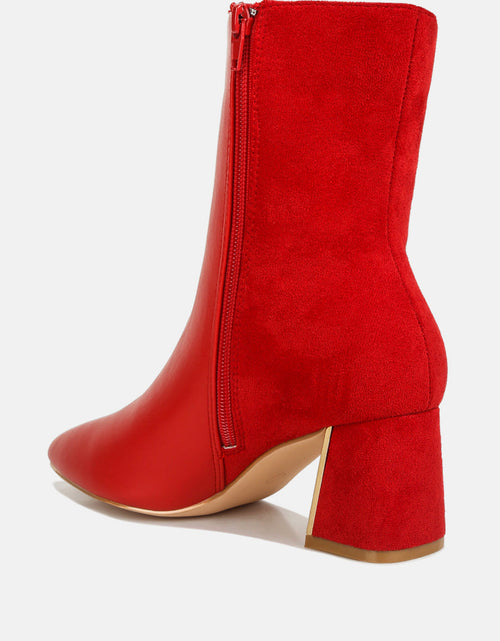 Load image into Gallery viewer, desire suede back panel high ankle boots by London Rag
