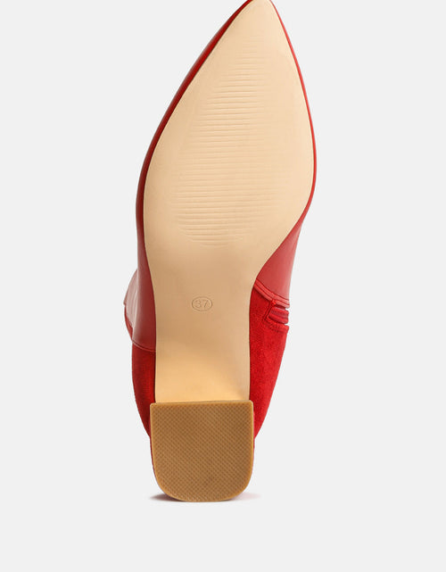 Load image into Gallery viewer, desire suede back panel high ankle boots by London Rag
