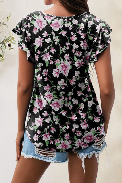 Load image into Gallery viewer, Printed Round Neck Short Sleeve T-Shirt

