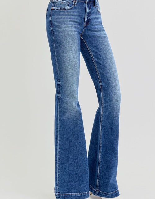 Load image into Gallery viewer, RISEN Full Size Low Rise Flare Jeans with Pockets
