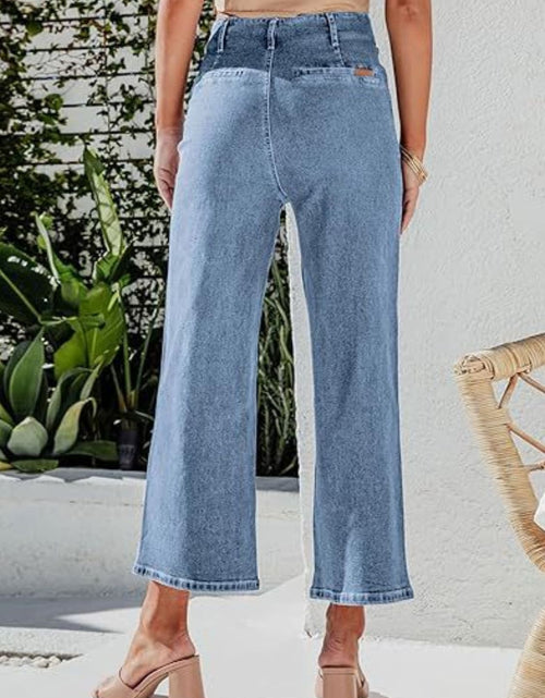 Load image into Gallery viewer, Button Fly Cropped Jeans with Pockets
