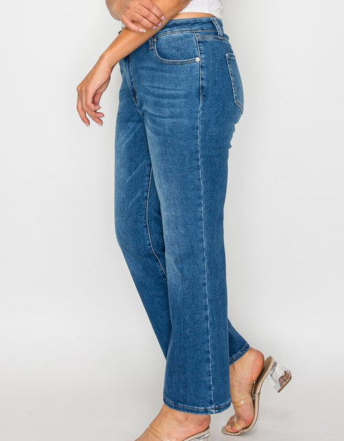 Load image into Gallery viewer, bytos Full Size Cat's Whiskers Mid Rise Ankle Jeans
