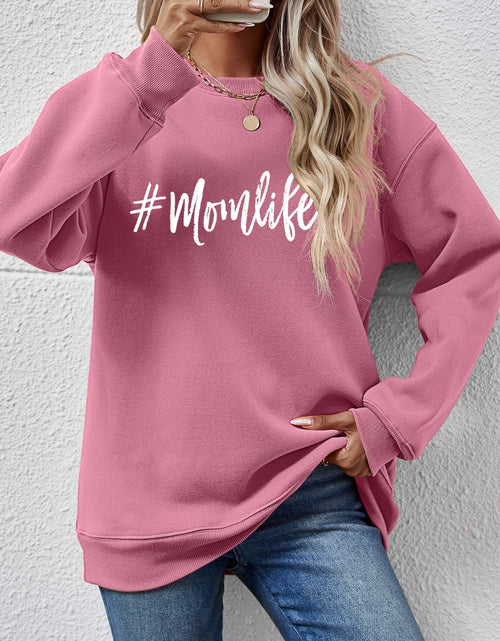 Load image into Gallery viewer, Letter Graphic Round Neck Sweatshirt
