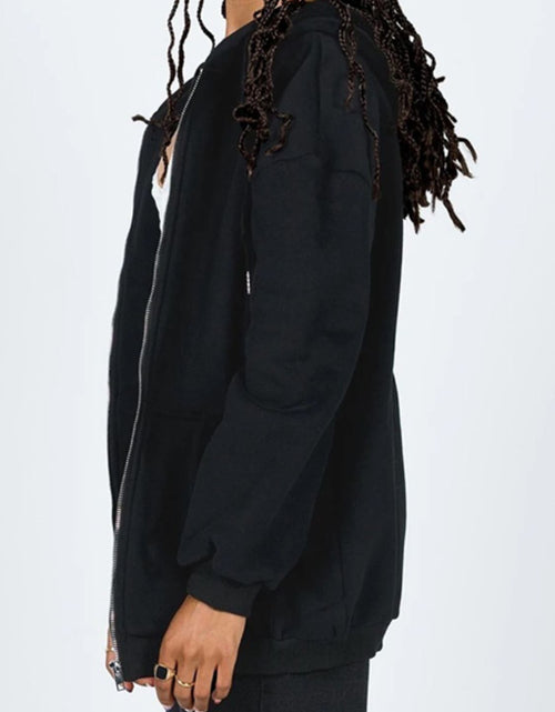Load image into Gallery viewer, Zip-Up Drawstring Hoodie
