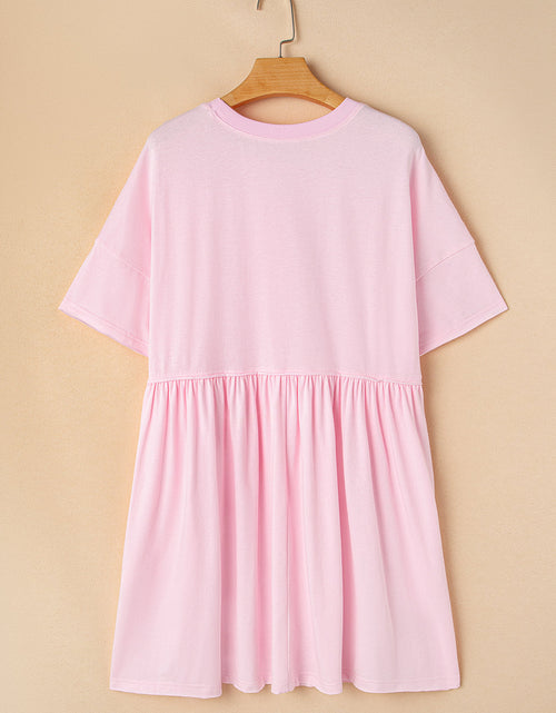 Load image into Gallery viewer, Round Neck Half Sleeve Mini Dress

