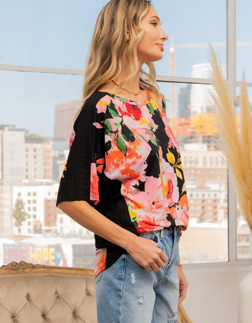 Load image into Gallery viewer, Sew In Love Full Size Floral Round Neck Short Sleeve T-Shirt
