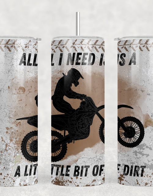 Load image into Gallery viewer, Dirt Bike - 20 oz Steel Skinny Tumbler - Optional Blue Tooth Speaker - Speaker Color will Vary by Rowdy Ridge Co
