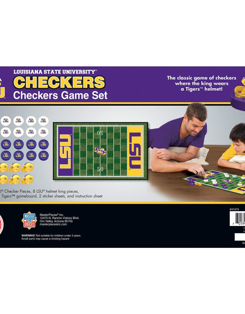 Load image into Gallery viewer, LSU Tigers Checkers Board Game by MasterPieces Puzzle Company INC
