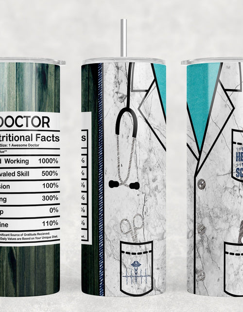 Load image into Gallery viewer, Doctor - 20 oz Steel Skinny Tumbler - Optional Blue Tooth Speaker - Speaker Color will Vary by Rowdy Ridge Co
