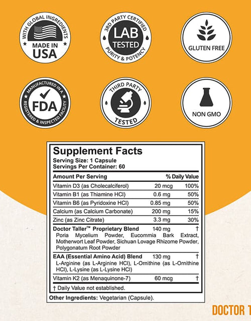 Load image into Gallery viewer, Doctor Taller, For Children (8+) &amp; Teens, 60 Vegan Capsules by NuBest Nutrition®
