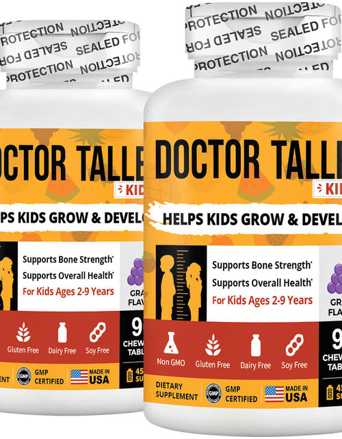 Load image into Gallery viewer, Doctor Taller Kids, Grape Multivitamins, Ages 2-9, 90 Vegan Chewables by NuBest Nutrition®
