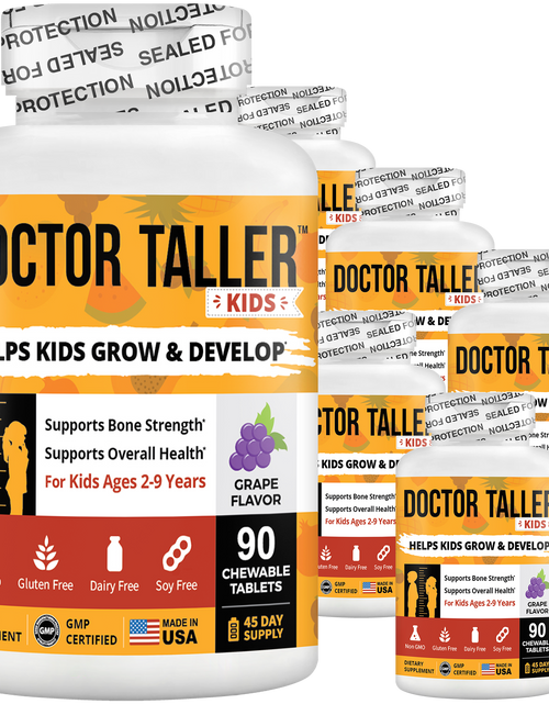 Load image into Gallery viewer, Doctor Taller Kids, Grape Multivitamins, Ages 2-9, 90 Vegan Chewables by NuBest Nutrition®

