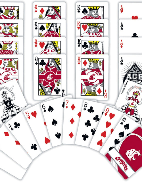 Load image into Gallery viewer, Washington State Cougars Playing Cards - 54 Card Deck by MasterPieces Puzzle Company INC
