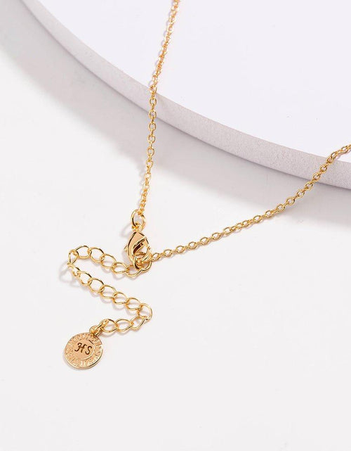 Load image into Gallery viewer, Drop Necklace for Women in Gold or Silver with Five Cubic Zirconia Stone by Hollywood Sensation®

