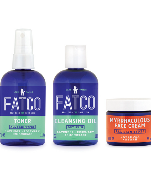 Load image into Gallery viewer, Facial Skincare Basics | Full Size, Dry Skin by FATCO Skincare Products
