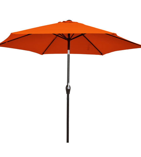 10 Feet Outdoor Patio Umbrella with Tilt Adjustment and Crank-Orange
