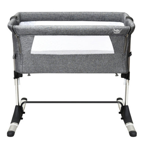 Load image into Gallery viewer, Travel Portable Baby Bed Side Sleeper  Bassinet Crib with Carrying Bag-Gray
